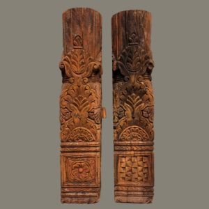Carved Wood Column (SET OF 2)