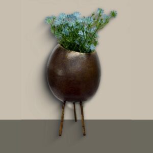 Antique-Modern Bronze Tripod Vase