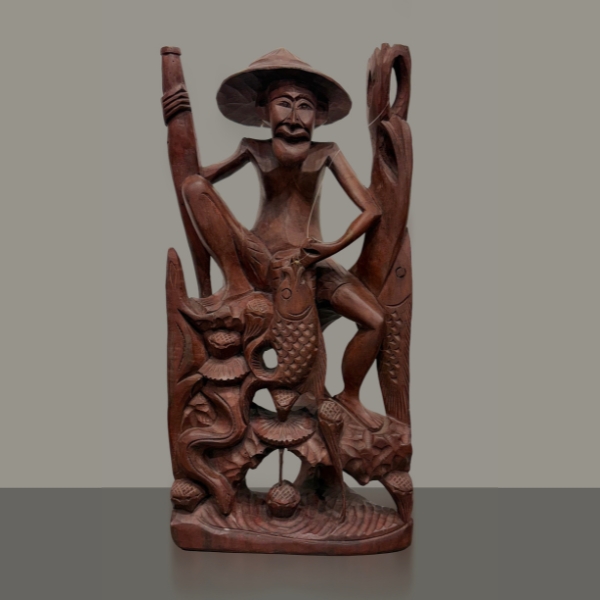 Fisherman with his catch Statue